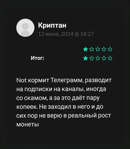 Крипто игра Notcoin - мнение игроков Крипто игра Notcoin - стремный проект