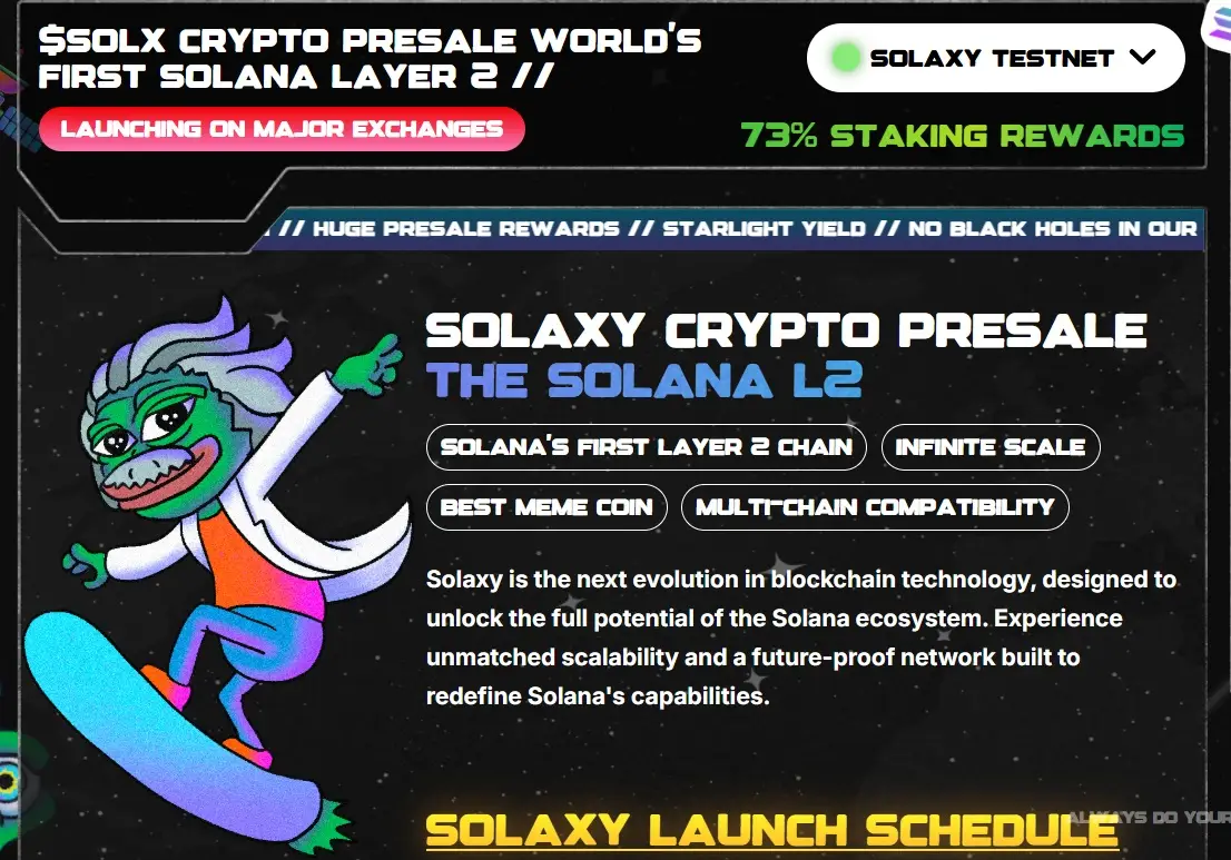 Solaxy (SOLX) ΠΈΠ½ΡΠΎΡΠΌΠ°ΡΠΈΡ ΠΎΠ±Π·ΠΎΡ Solaxy (SOLX)
