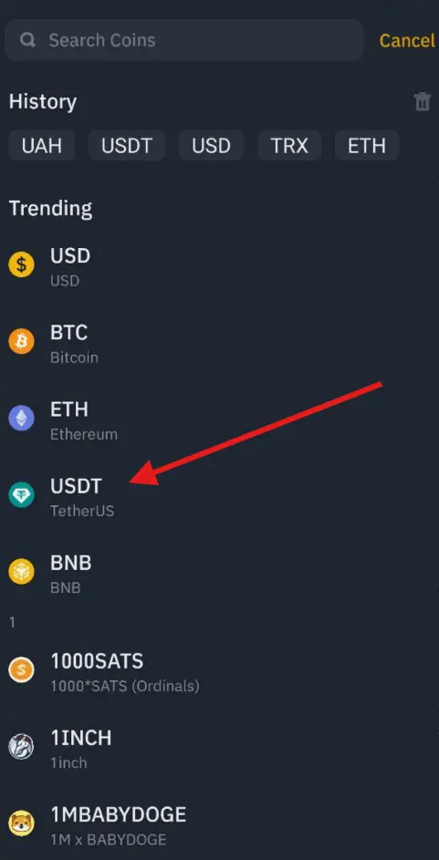 как закинуть деньги на бинанс